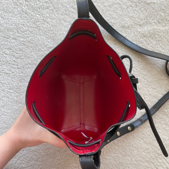[SOLD] Mansur Gavriel mini mini bucket bag black leather red lining - Picture 9 of 14